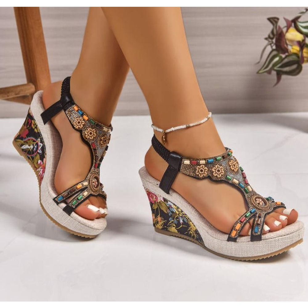 Summer Clothing Plus Size - Woman Leather Summer Fashion Wedge Female