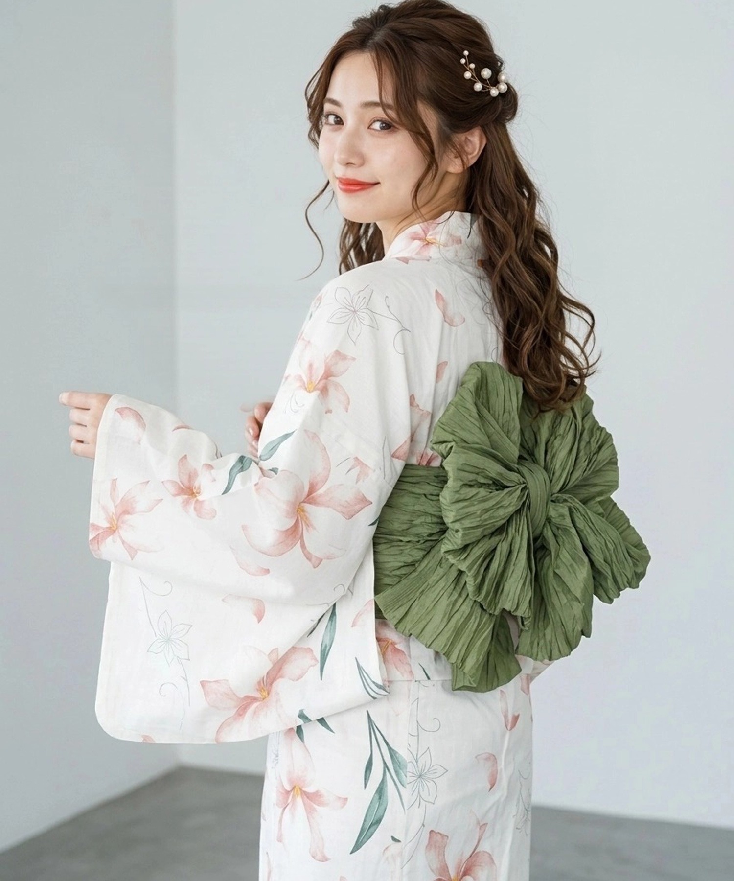 Summer Clothing Girl - Traditional Yukata Kimono Cotton Linen Material