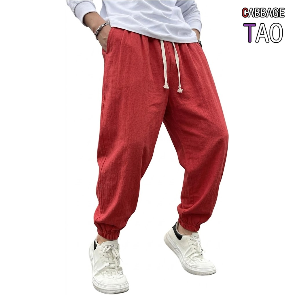 Mens Cotton Linen Harem Trouse - Summer Hiking Clothing review and price