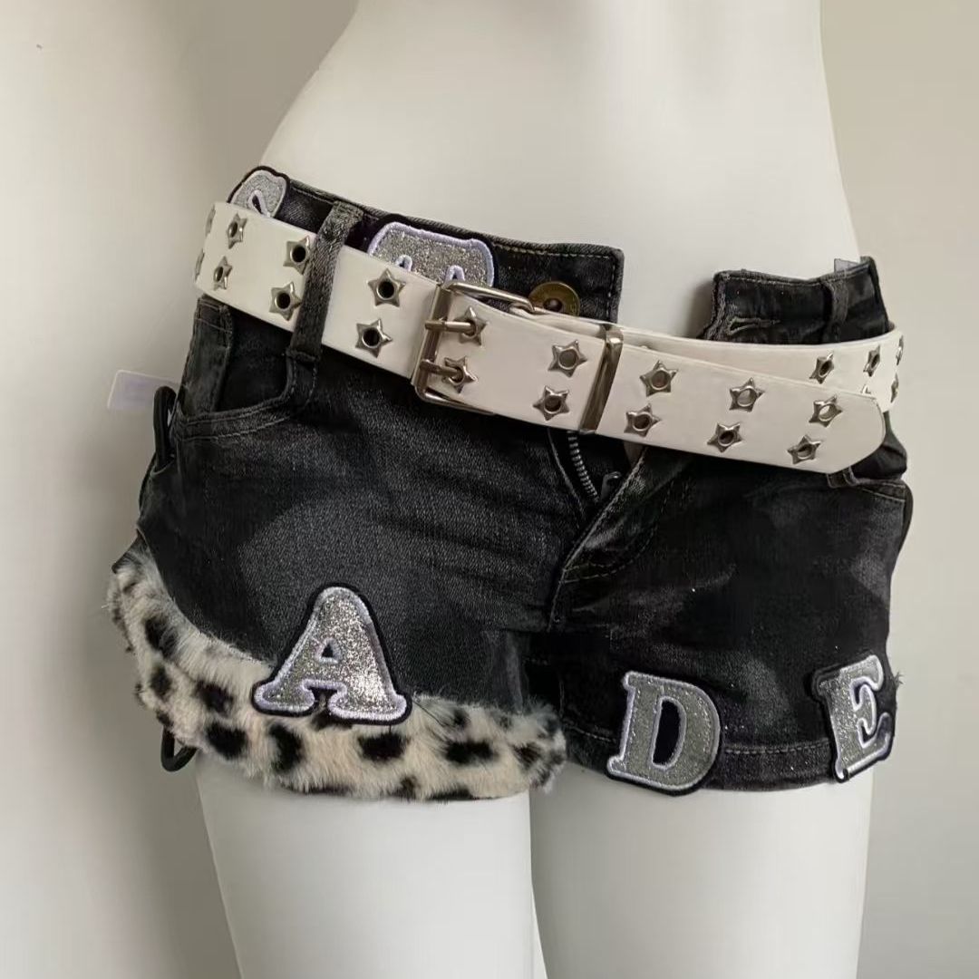 Y2k Embroidered Patch Denim Sh - Summer Clothing Girl review and price