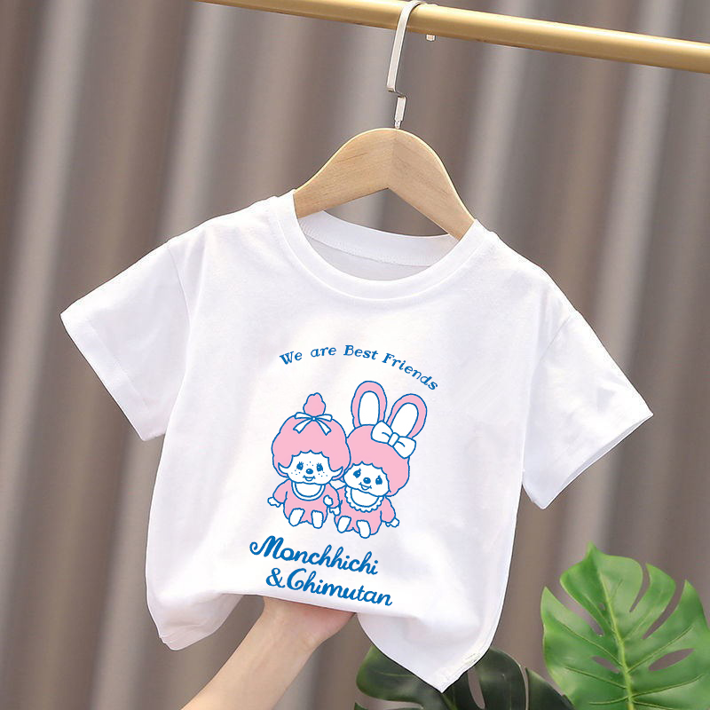 Monchhichi Kids T-shirts Anime - Summer Clothing Girl review and price